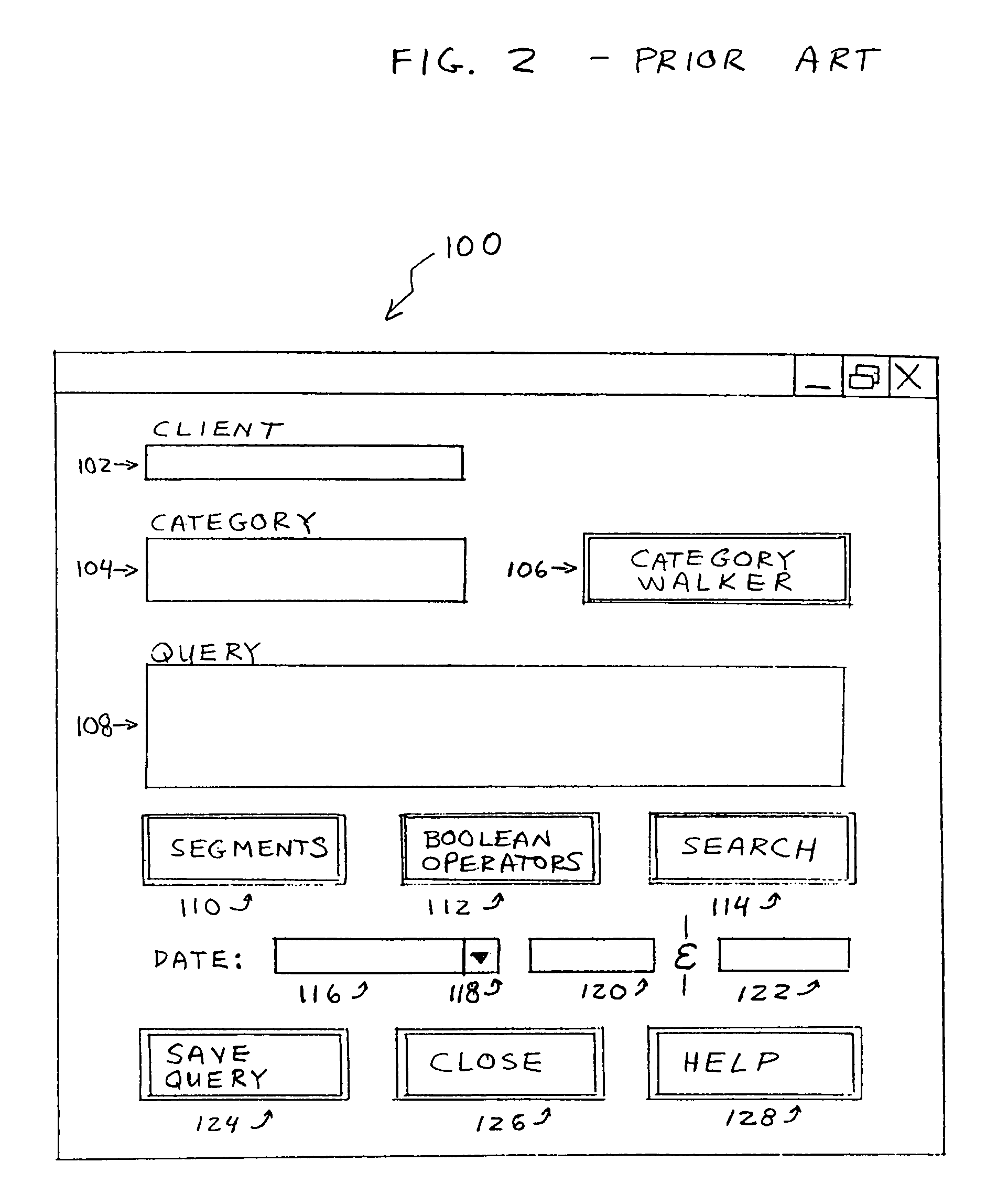 Graphical user interface for building boolean queries and viewing search results