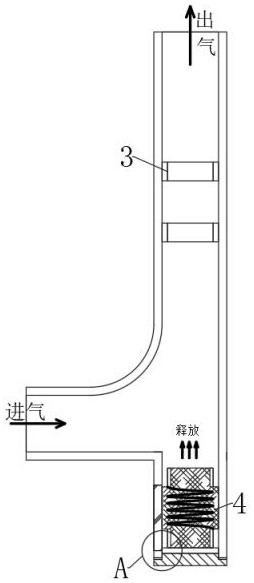 Mine ventilation device with alarm device