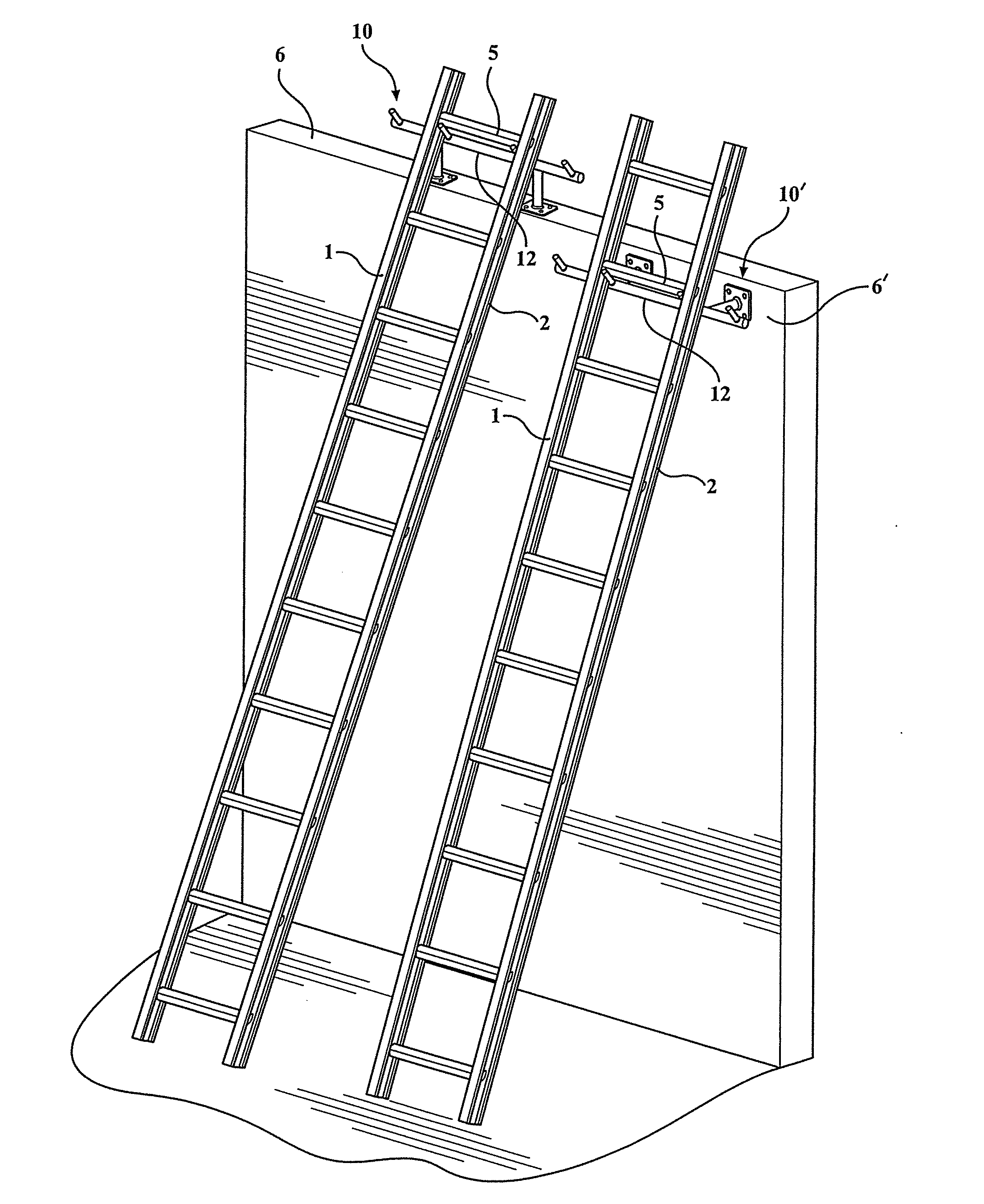Ladder rest and restraining device