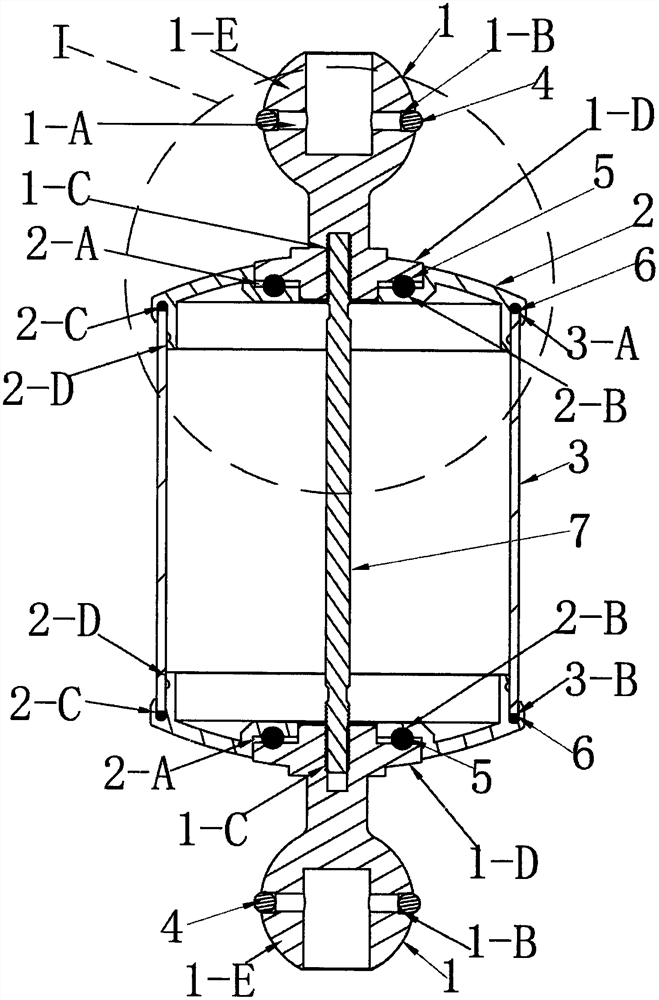 High-water-pressure-resistant diving photography buoyancy arm