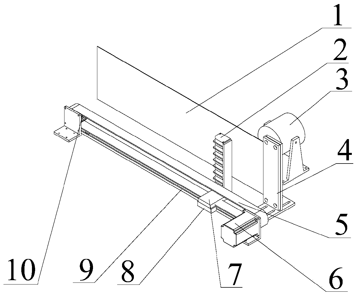 A system for non-contact measurement of mode shapes of flexible structures