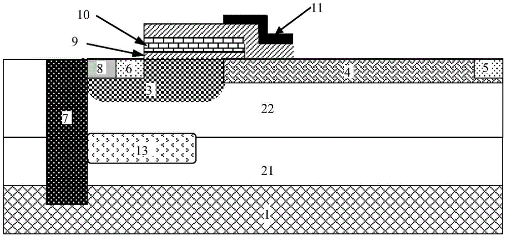 RFLDMOS device and manufacturing method thereof