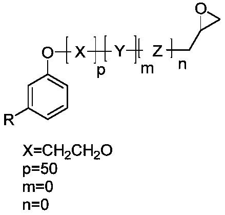 Monoepoxy material and preparation method thereof