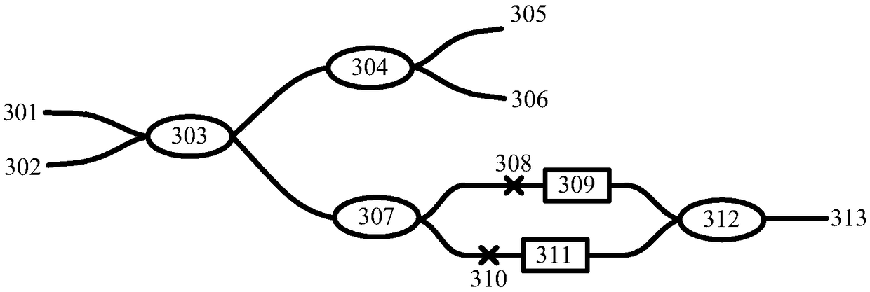 quantum key distribution time Bit-phase decoding method, apparatus and system based on 90 degree fusion phase difference control