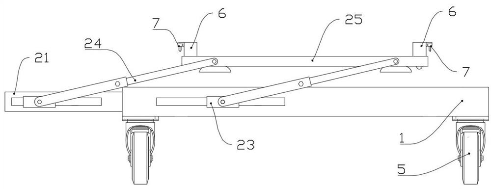 A tile automatic laying trolley