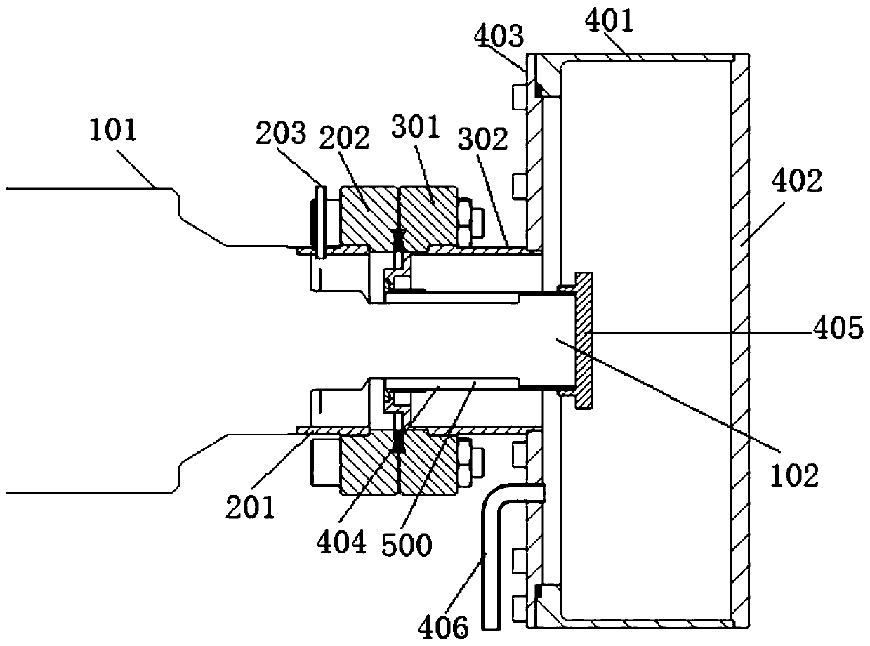 Insert-extract type dewar structure with vacuum interlayer