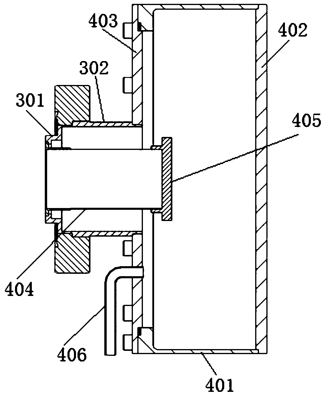 Insert-extract type dewar structure with vacuum interlayer