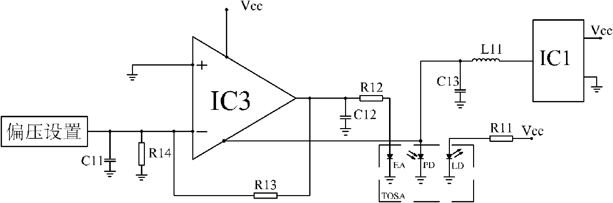 Bias circuit of electroabsorption modulated laser