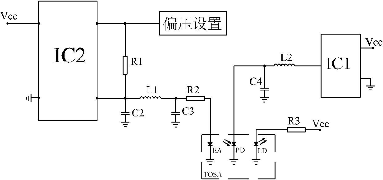 Bias circuit of electroabsorption modulated laser