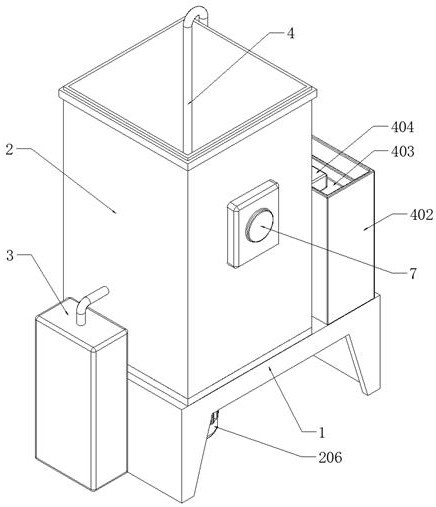 A surface anti-corrosion layer coating device for marine iron outfitting processing