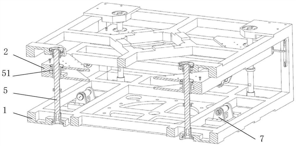 Synchronous lifting device of corrugated pipe connector and load driving device