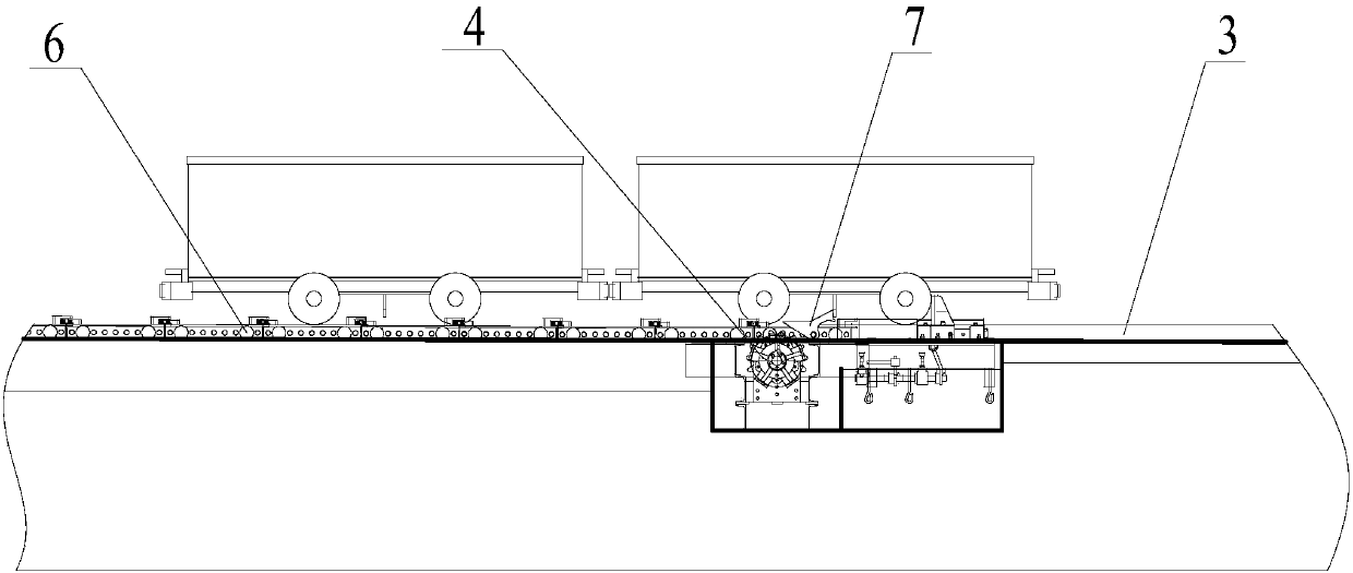 A coal mine maneuvering vehicle curve traction track system