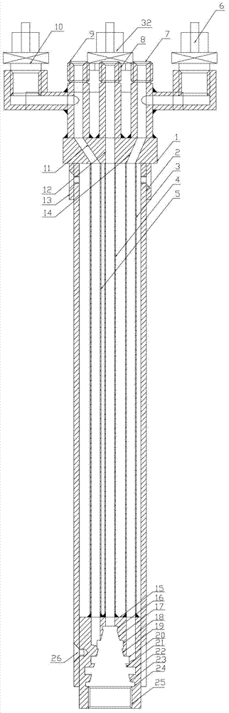 Oxy-hydrogen gas cutting gun and gun body thereof