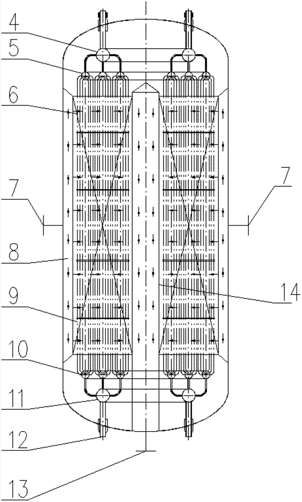 Methanation furnace for producing methane from coal synthesis gas and production method of methanation furnace