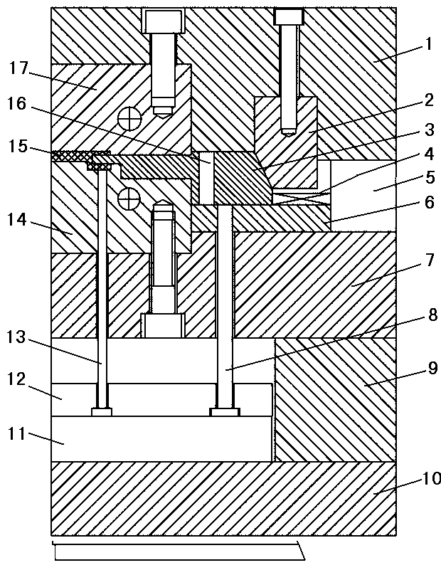 Safety ejection mechanism for injection mould