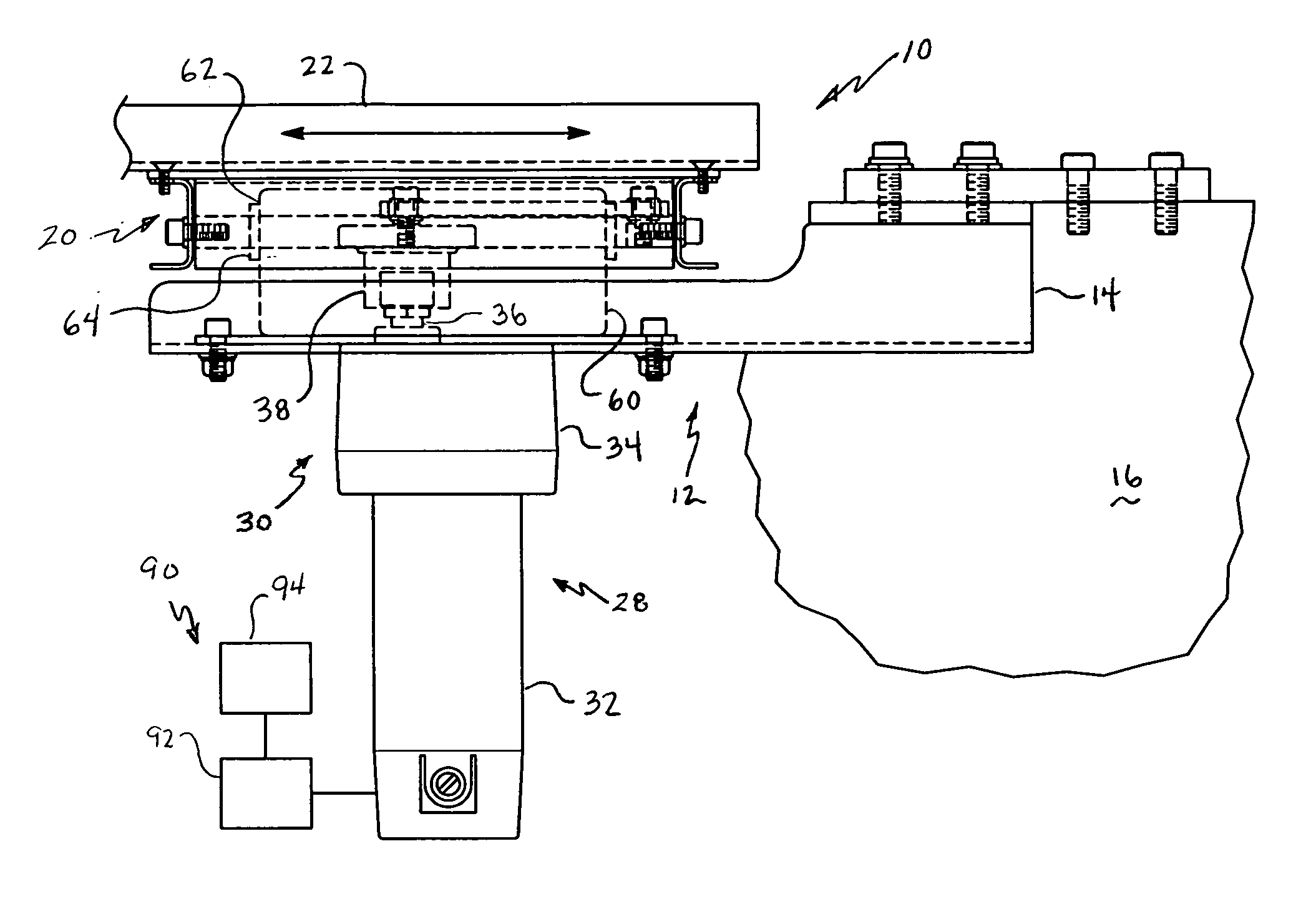 Shaker conveyor assembly having an electronically controllable stroke speed