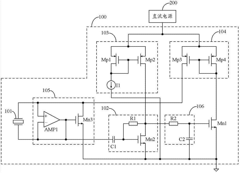 Crystal oscillator circuit and chip