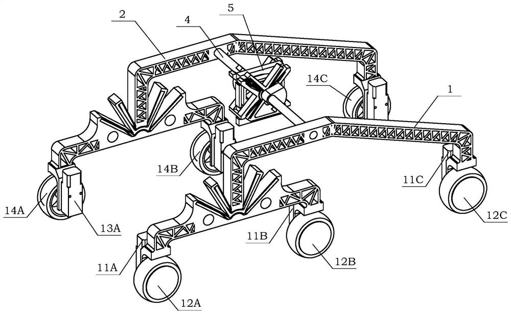 Passive planet obstacle crossing vehicle based on flexible mechanism