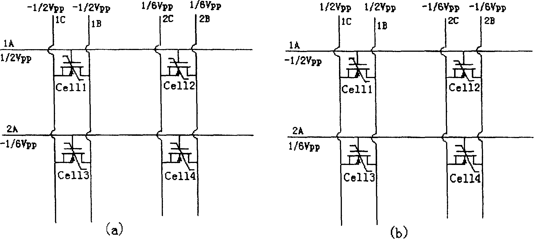 Programing method for ferroelectric dynamic random access single-tube unit array