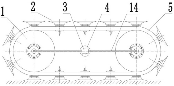 An adsorption system for a suction cup crawler wall-climbing robot