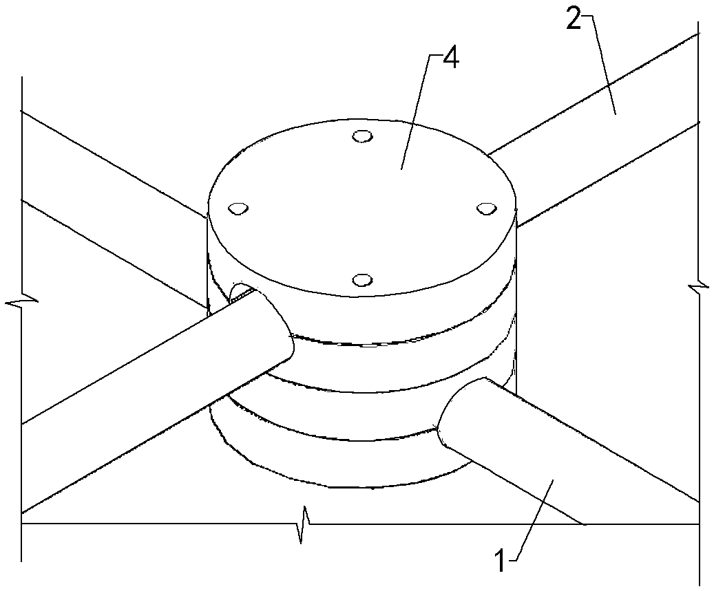 Construction method of double-inclined arch supported hyperbolic paraboloid cable net structure for limited construction space