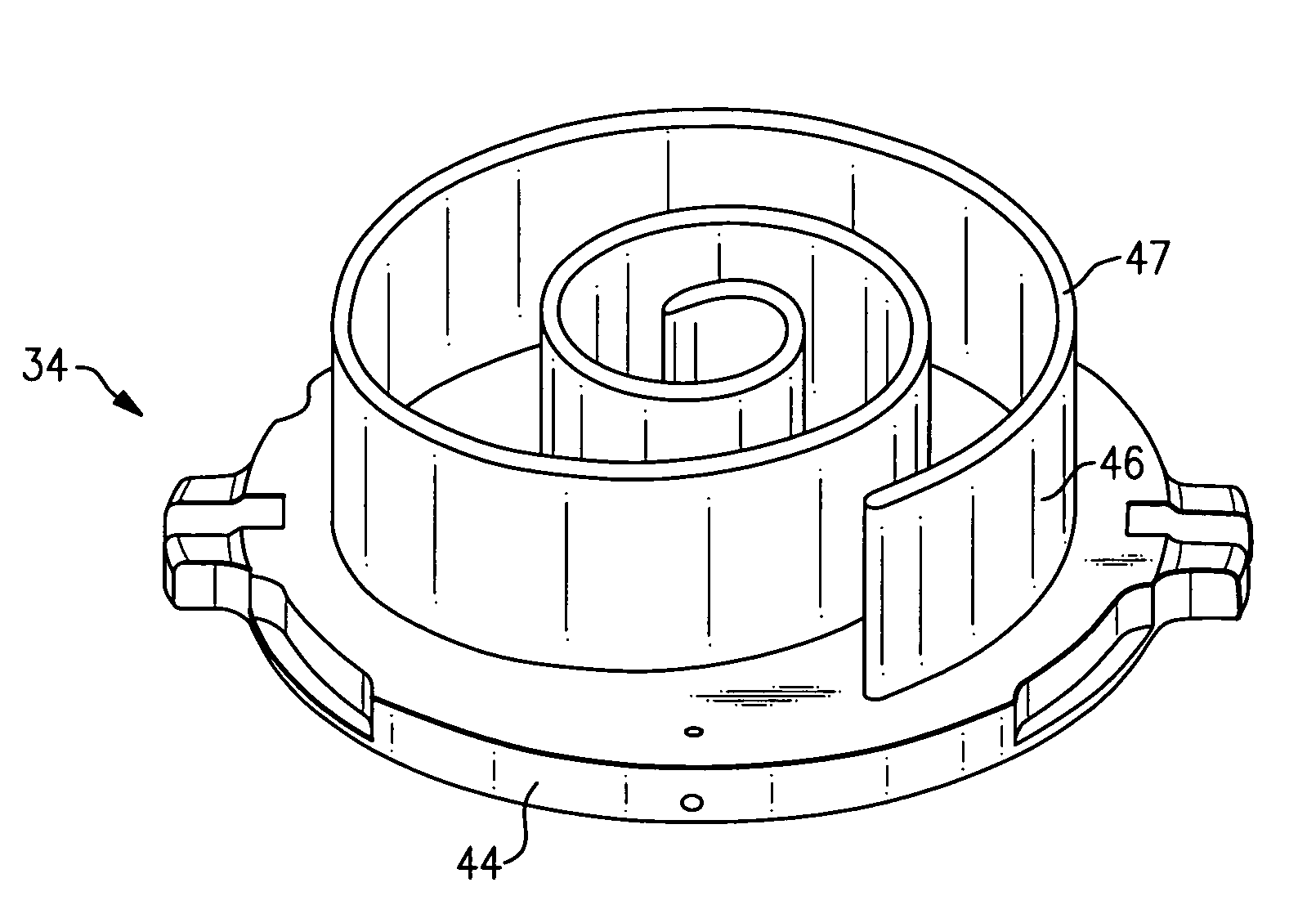 Ductile cast iron scroll compressor