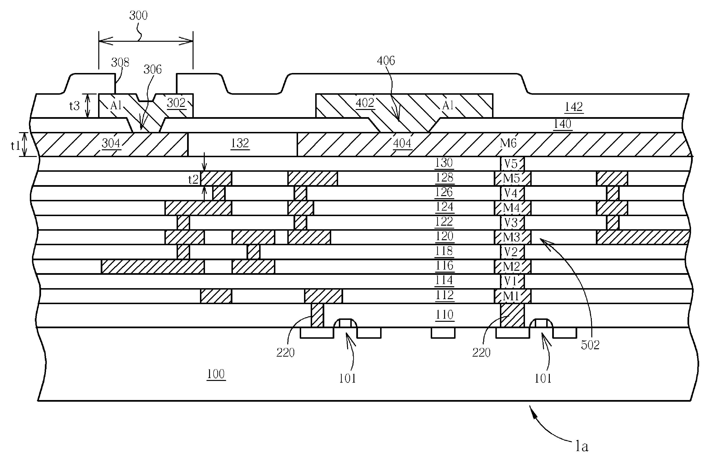 Power and ground routing of integrated circuit devices with improved IR drop and chip performance