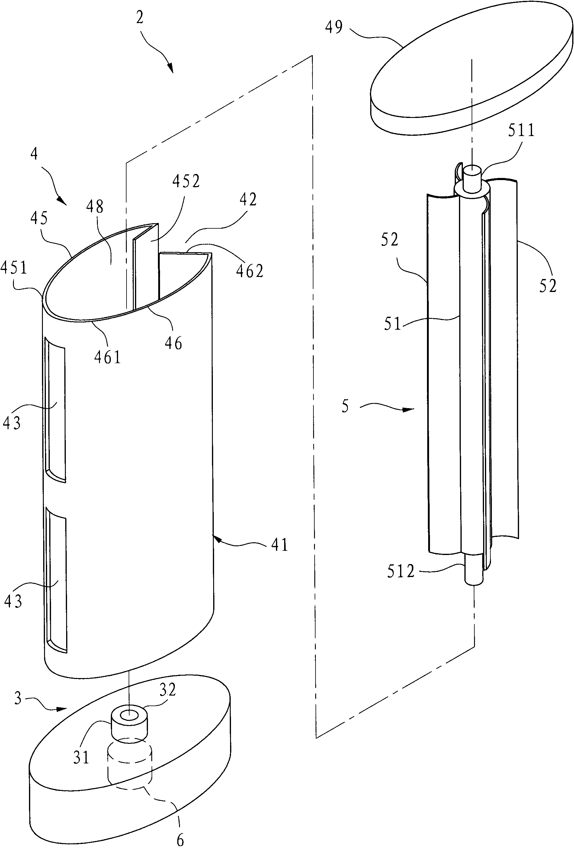 Power generating device capable of collecting wind along wind direction