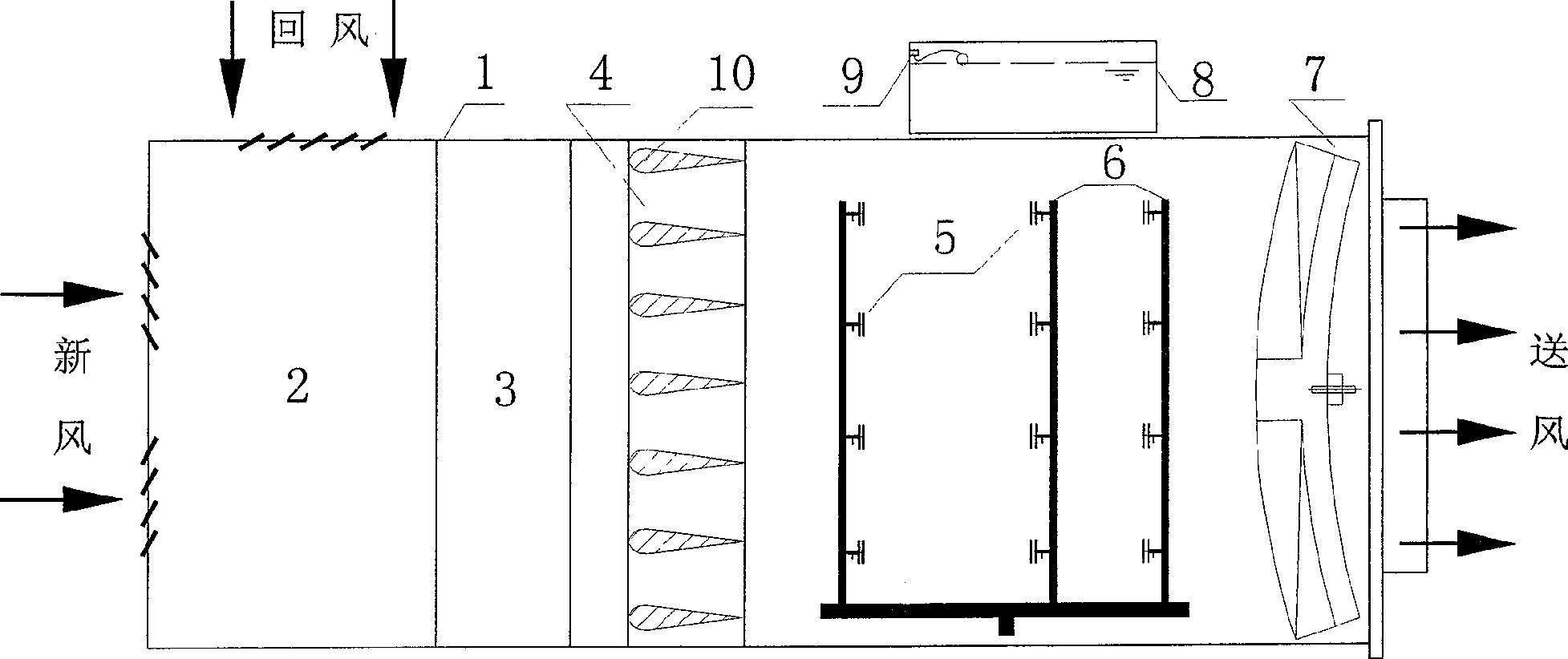 Hydrokinetic type supersonic wave air-conditioning spray chamber