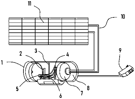 Double energy water heater with photovoltaic power generation direct supply and mains supply