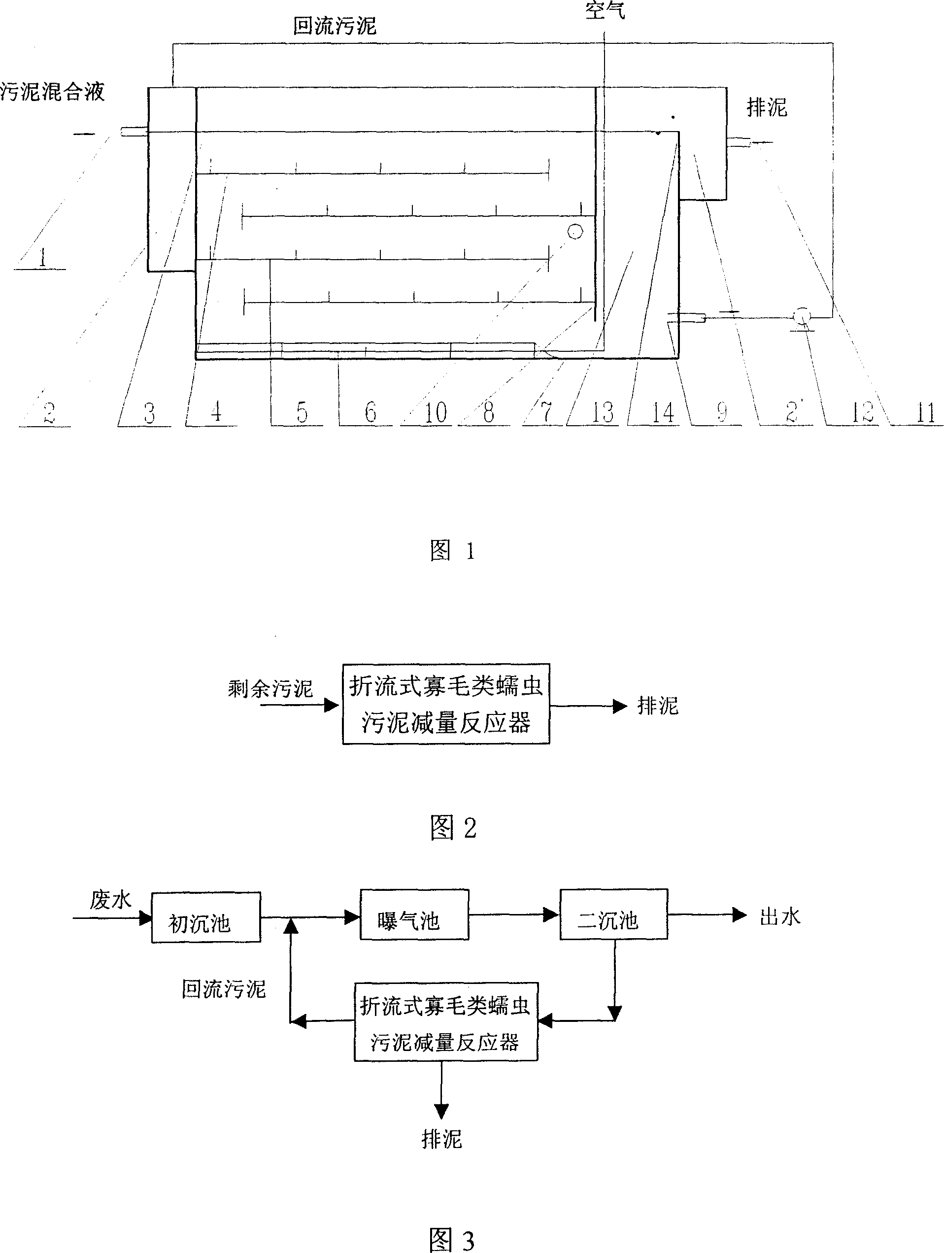 Baffle Sludge reactor with oligachaeta worm reduction