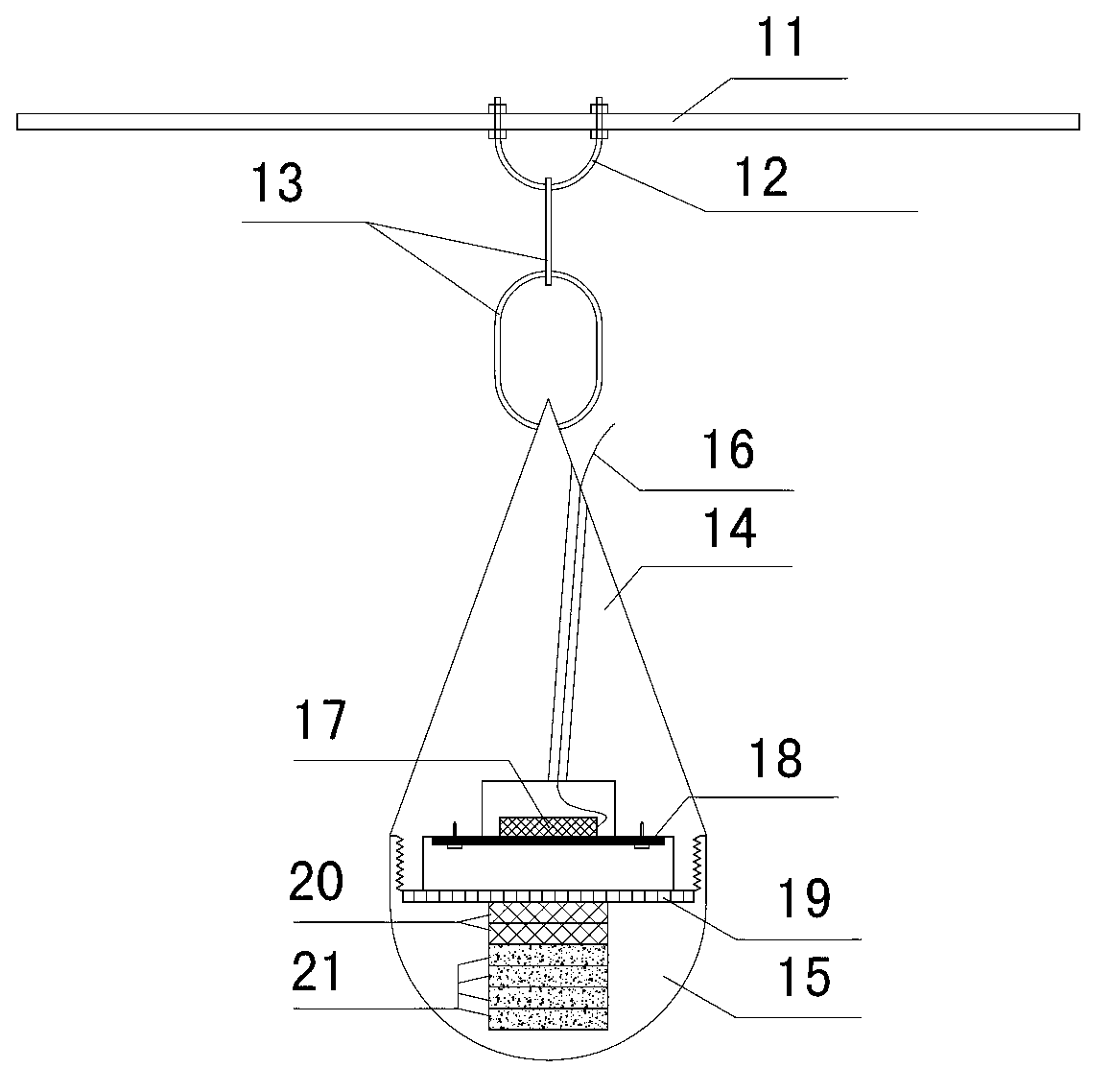 Inclined angle type scouring sensor and manufacture and installment method thereof