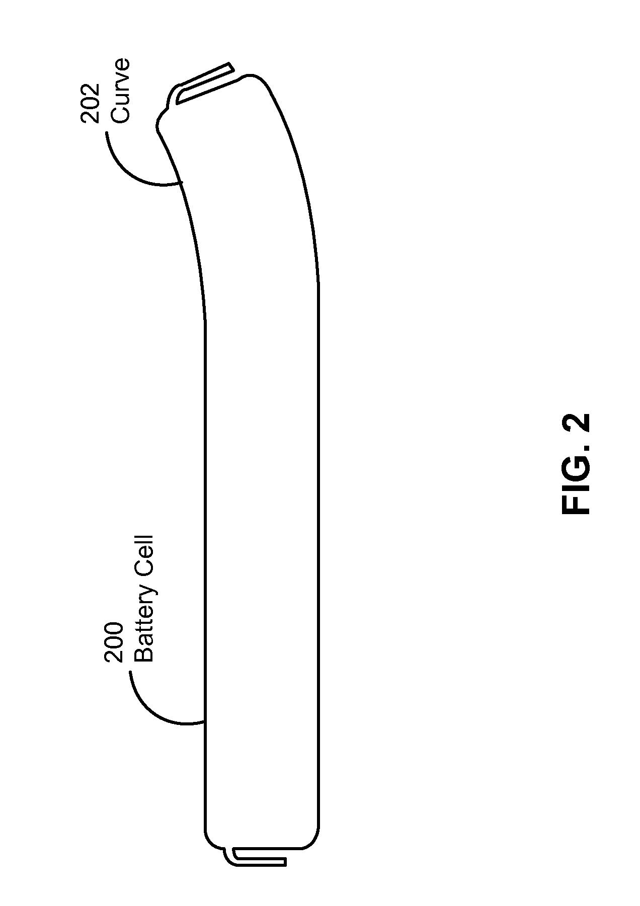 Curved battery cells for portable electronic devices