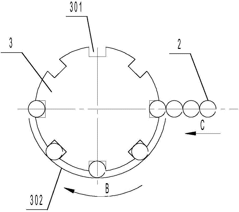Automatic clamping piece tapping device and method thereof