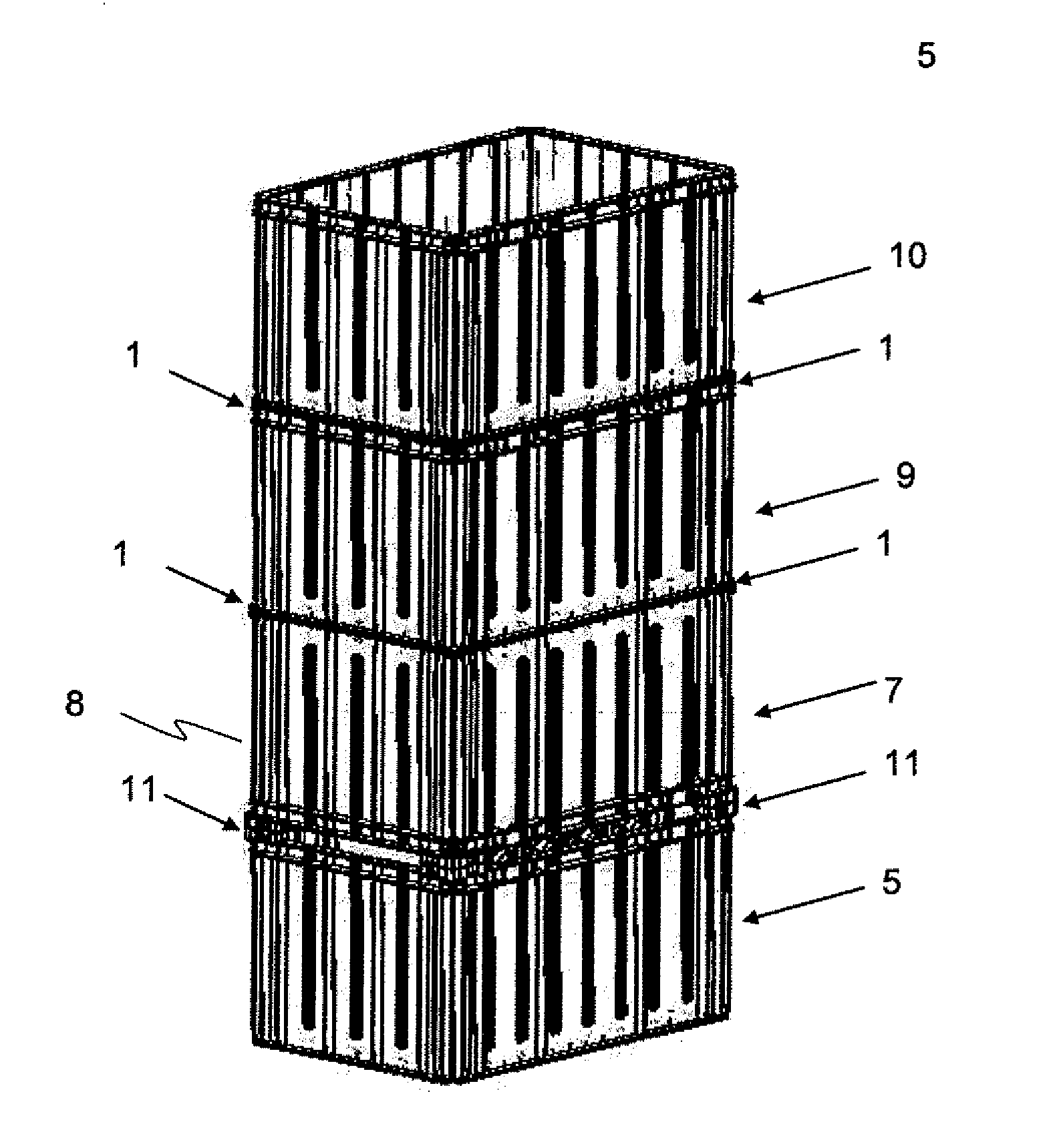 Device for orienting a stack of containers