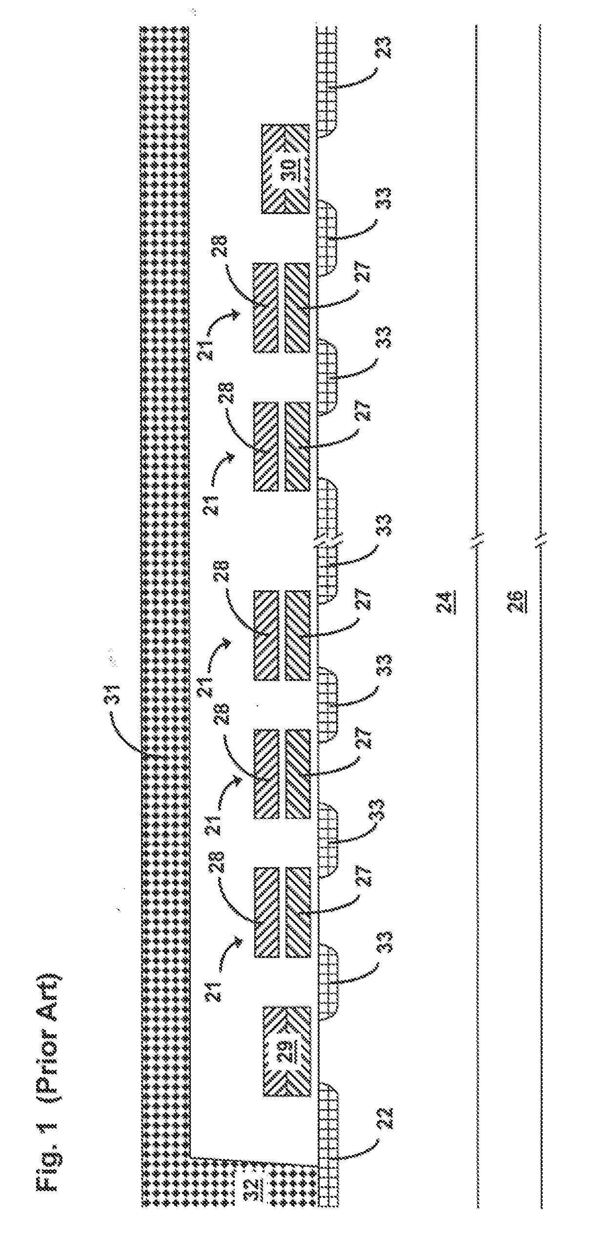 NAND Flash Memory with Densely Packed Memory Gates and Fabrication Process