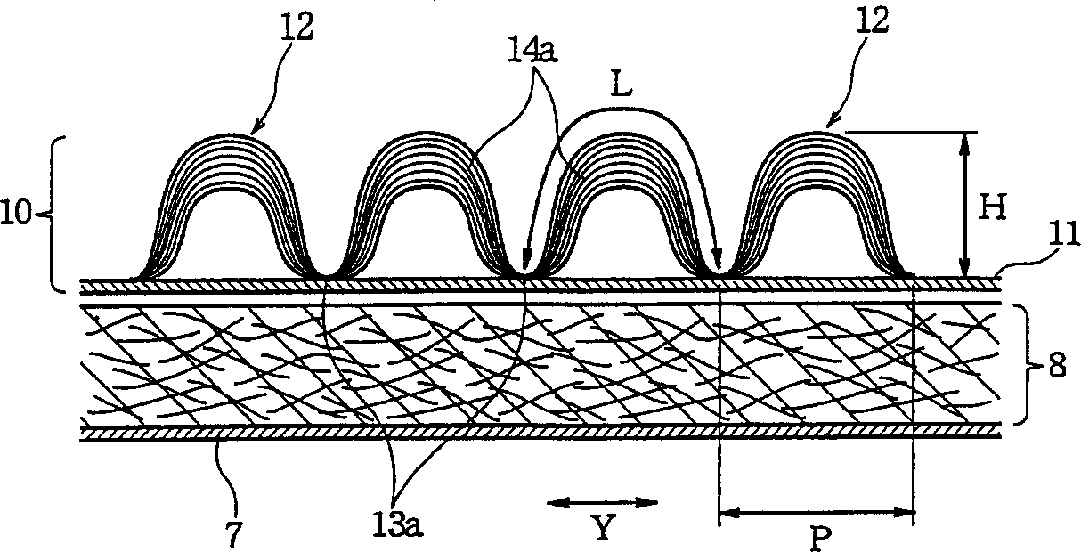Absorbent articles having fiber layer on its surface
