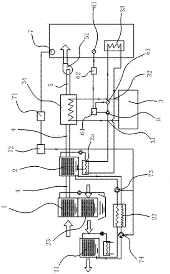 An air conditioner for a ship's cabin