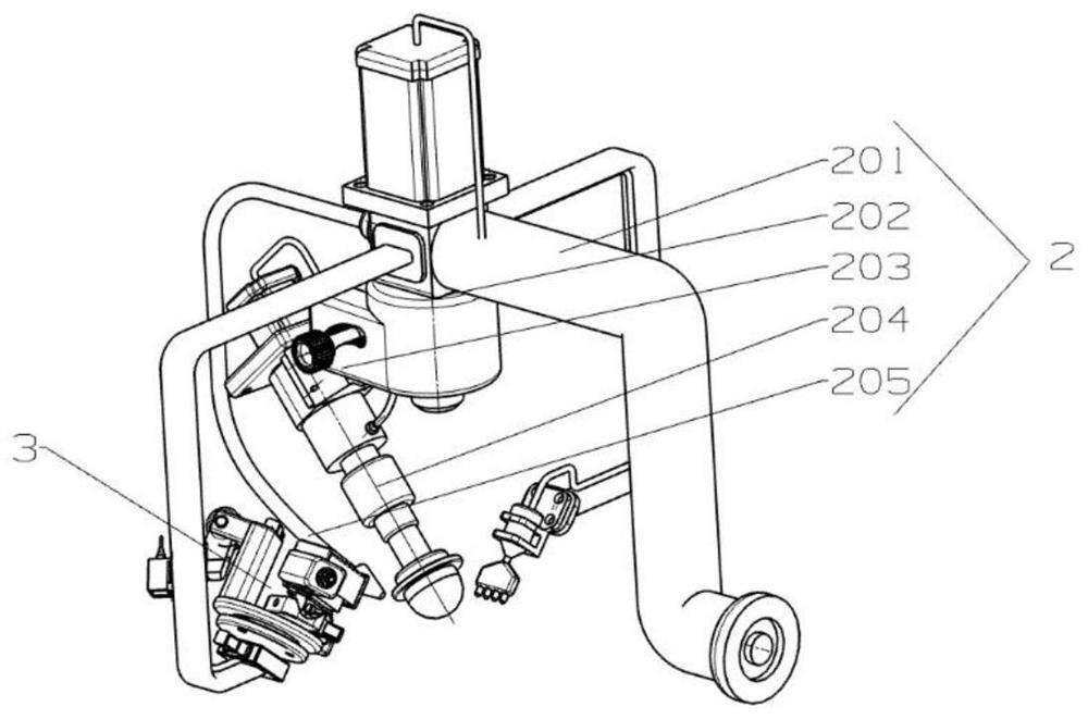 Air bag polishing device with online detection function based on industrial robot