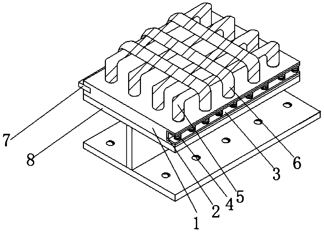 Connecting part of assembly type steel-concrete combination structure used for steel-concrete combined bridge