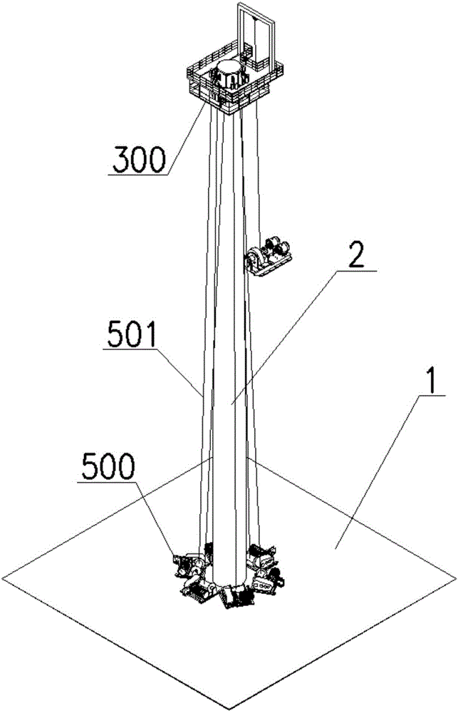 Hoisting equipment of wind power generating set and construction method thereof