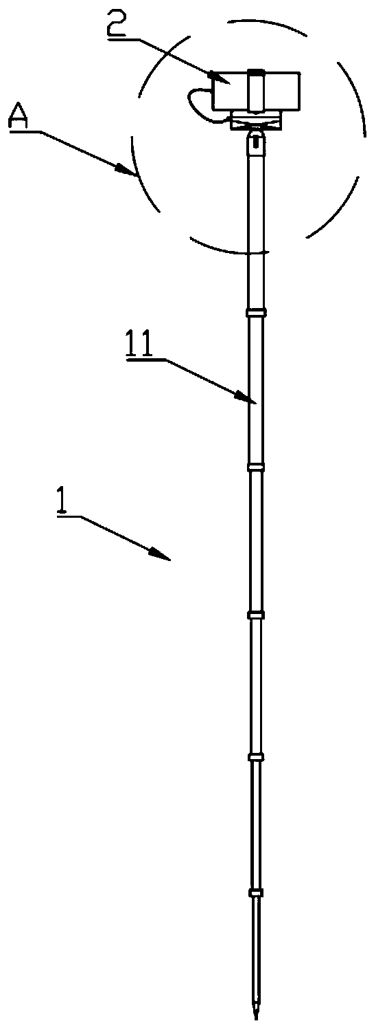 Portable long-distance plant size measuring instrument and measuring method thereof