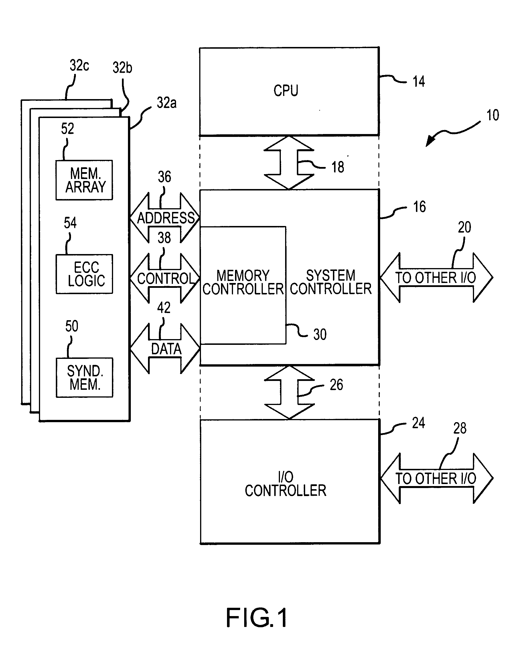 Memory system and method having selective ECC during low power refresh