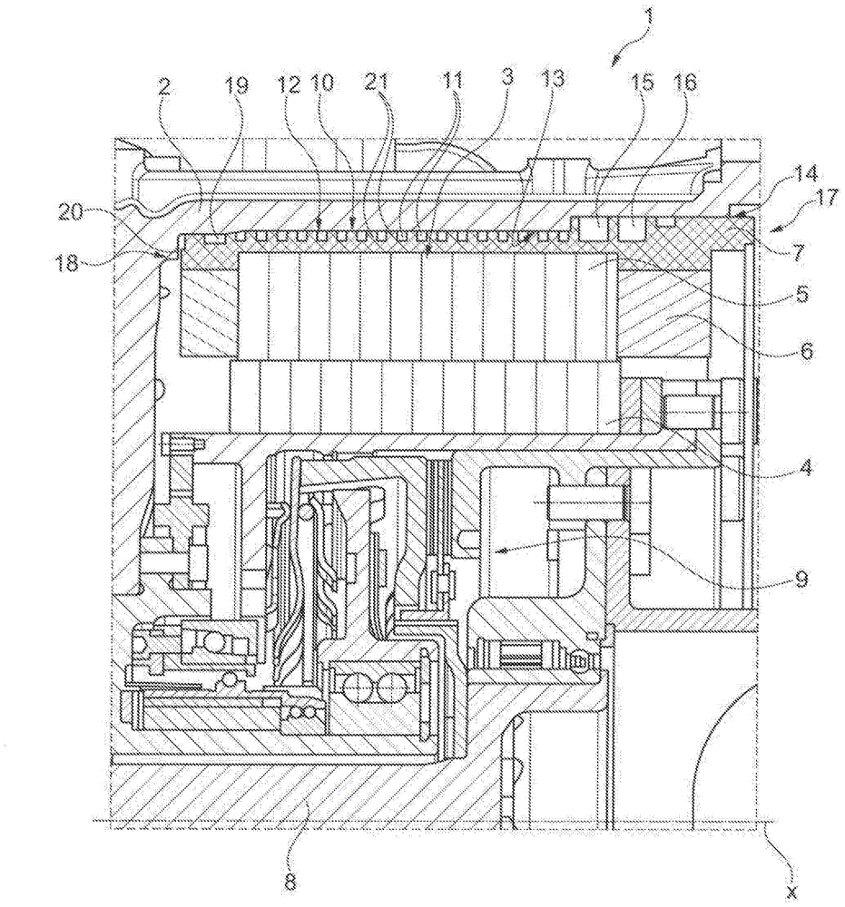 Electrical machine having a cooling device, and method for producing said electrical machine