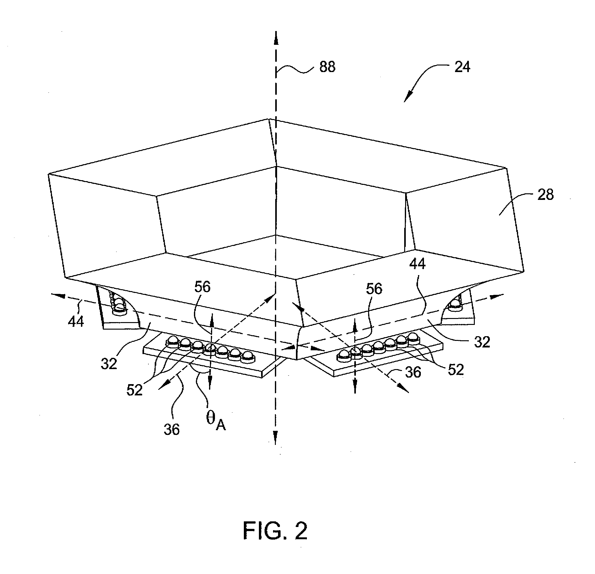 Highly collimating reflector lens optic and light emitting diodes