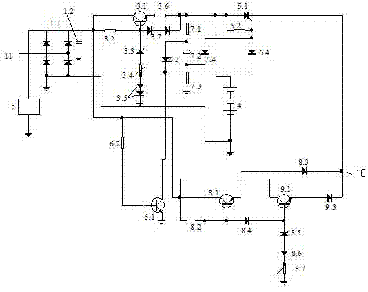 Switching power supply controlled by negative voltage