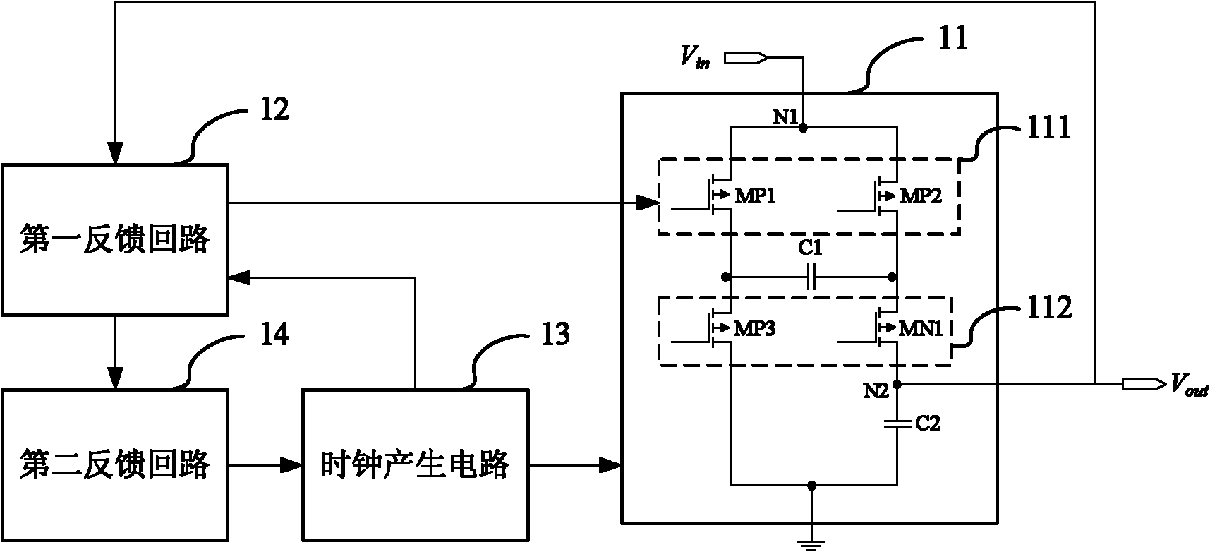 Constant voltage output charge pump circuit