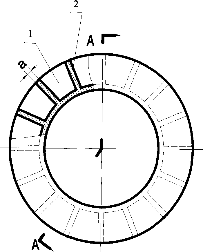 Shell-shaped mechanical seal ring with sector deep groove inside
