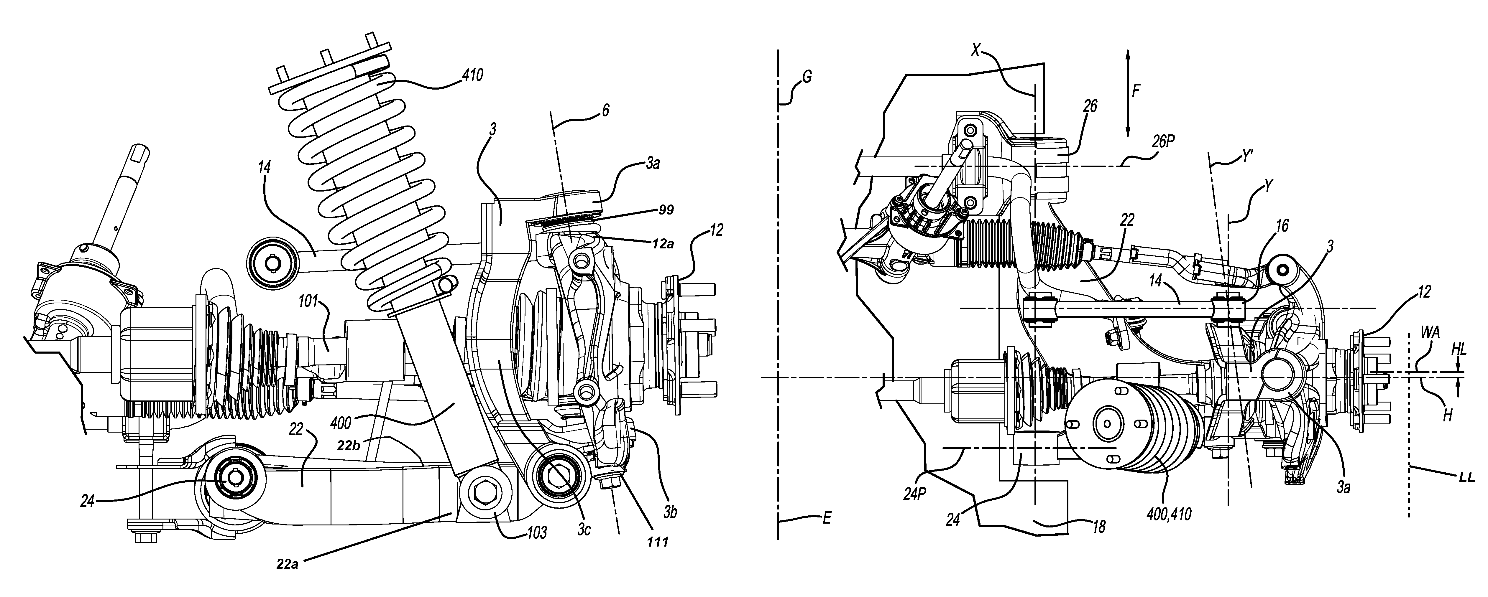 Front wheel suspension for a motor vehicle