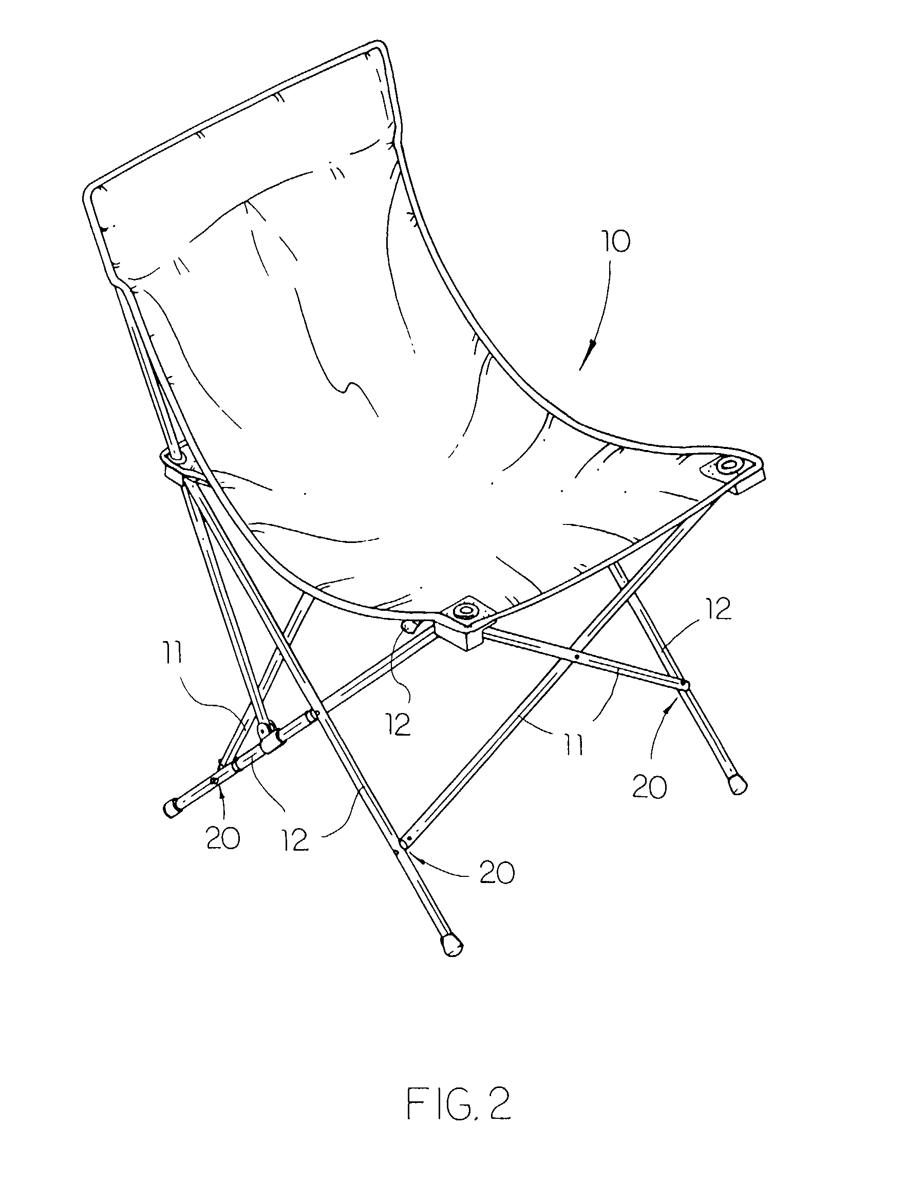 Folding joint arrangement for foldable furniture